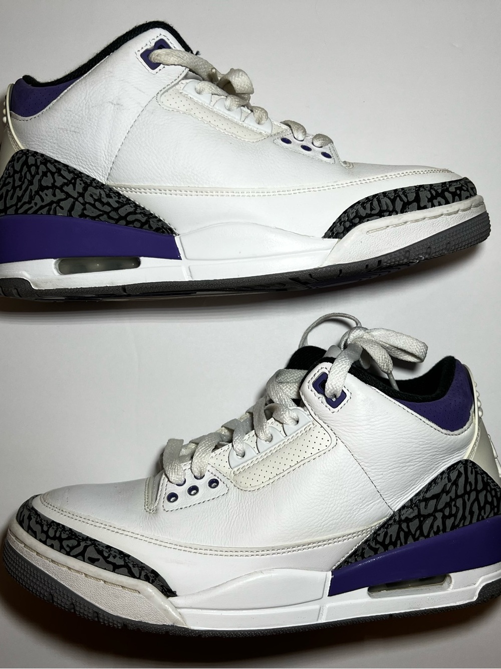Jordan 3 retro Dark Iris Men's White/ Purple
